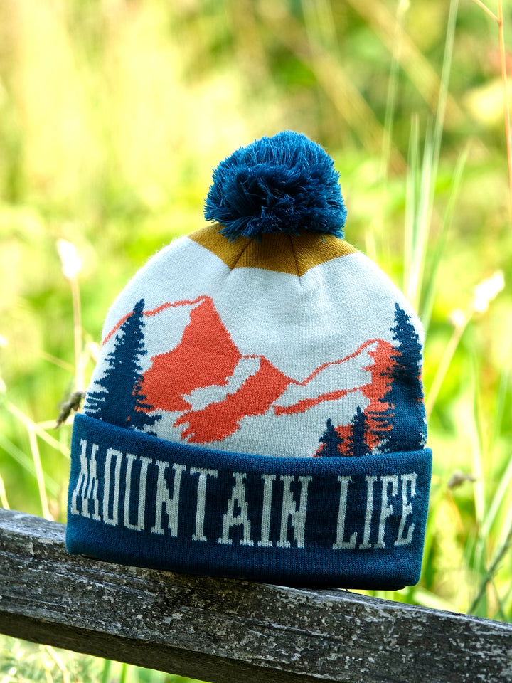 Mountain Life PomPom Beanie