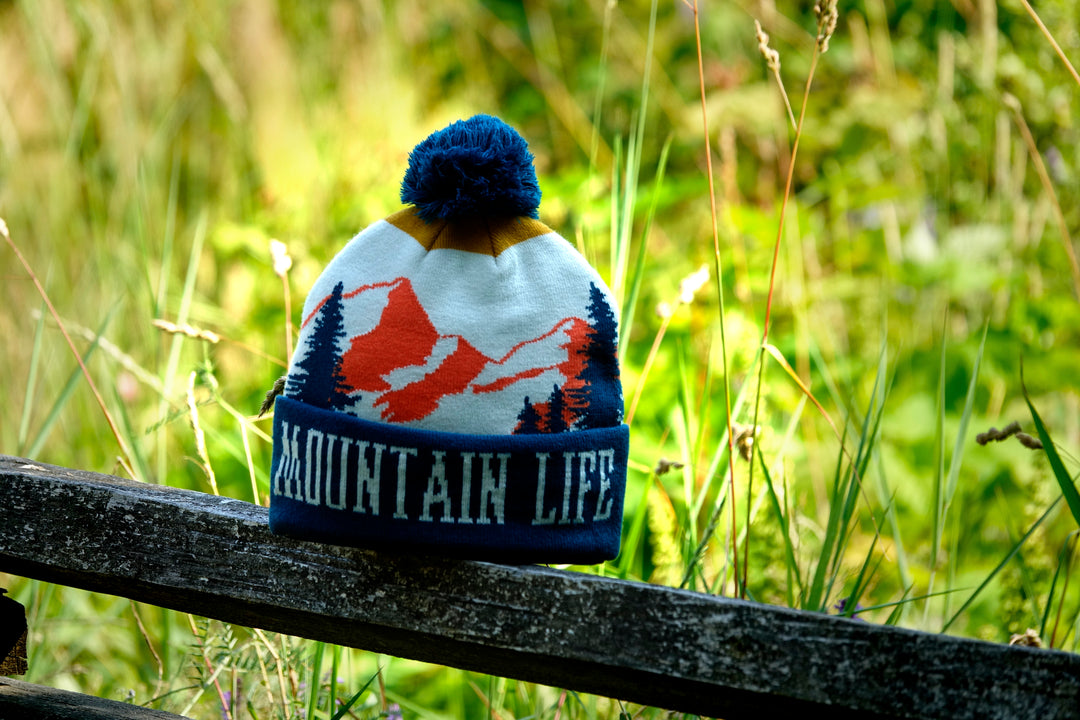 Mountain Life PomPom Beanie