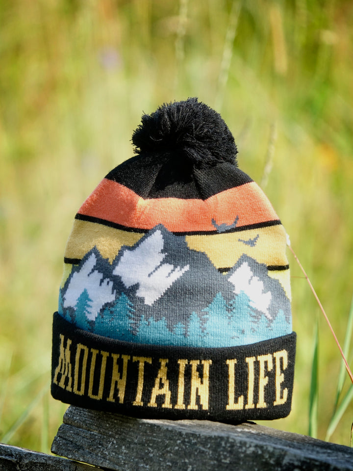 Mountain Life PomPom Beanie