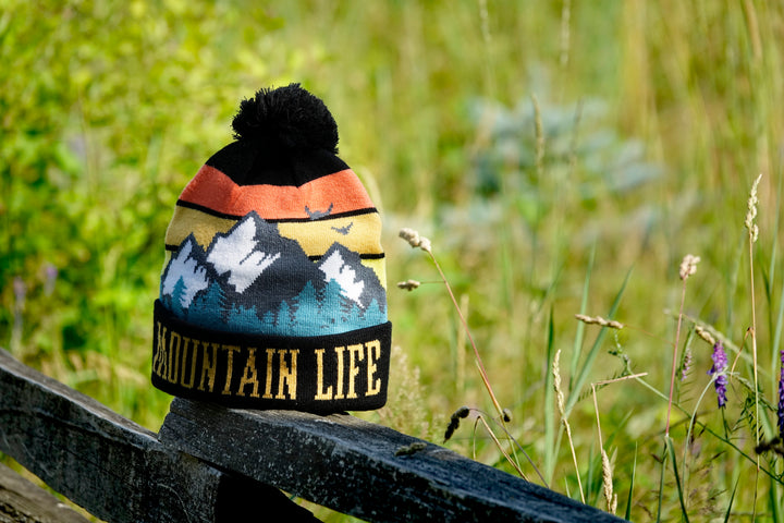 Mountain Life PomPom Beanie