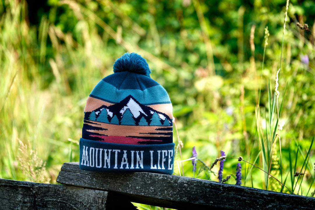 Mountain Life PomPom Beanie