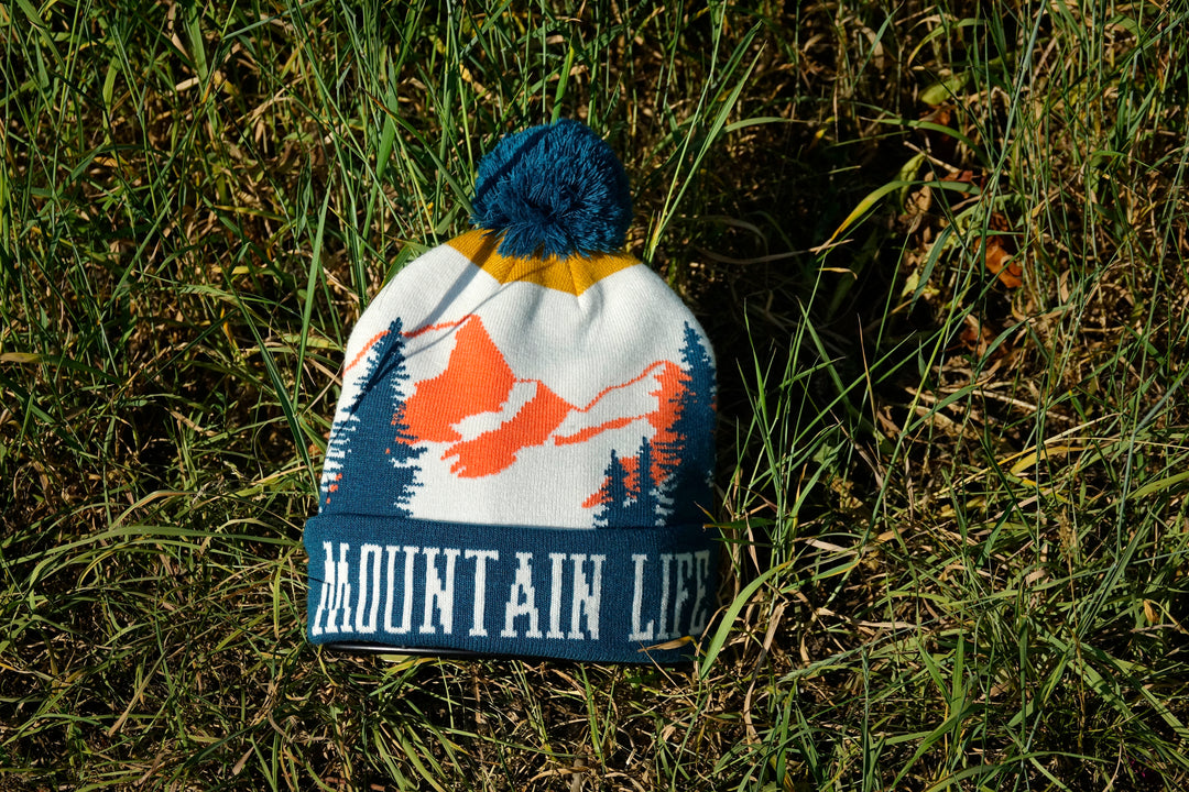 Mountain Life PomPom Beanie