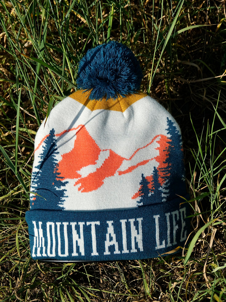 Mountain Life PomPom Beanie