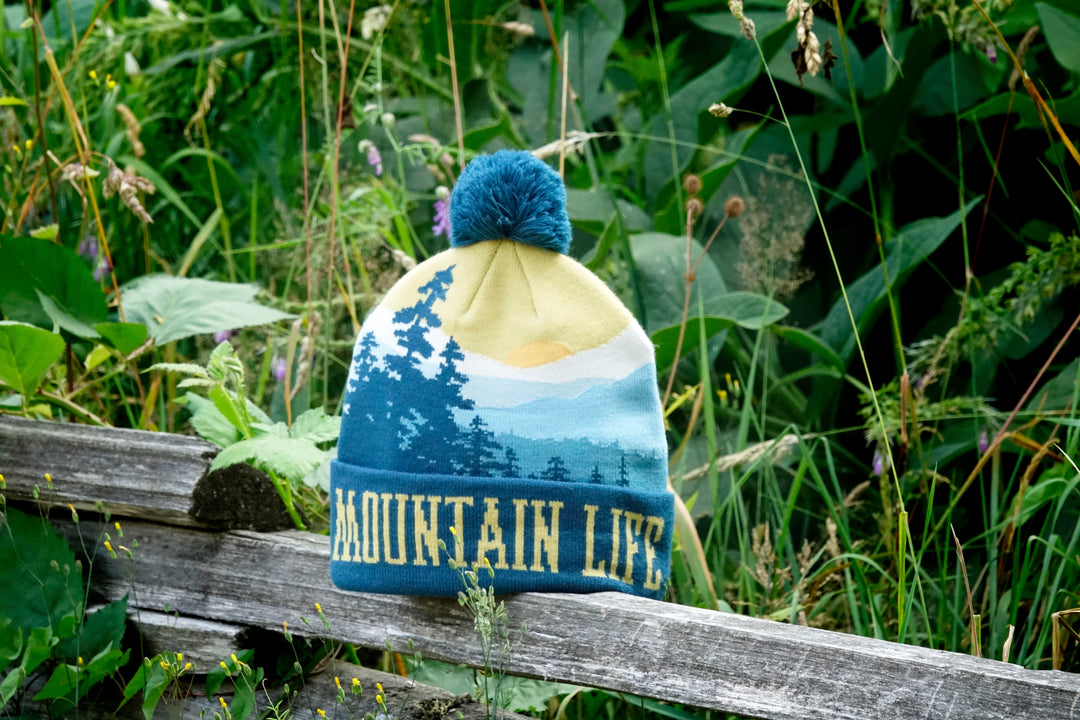 Mountain Life PomPom Beanie