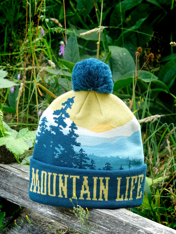 Mountain Life PomPom Beanie