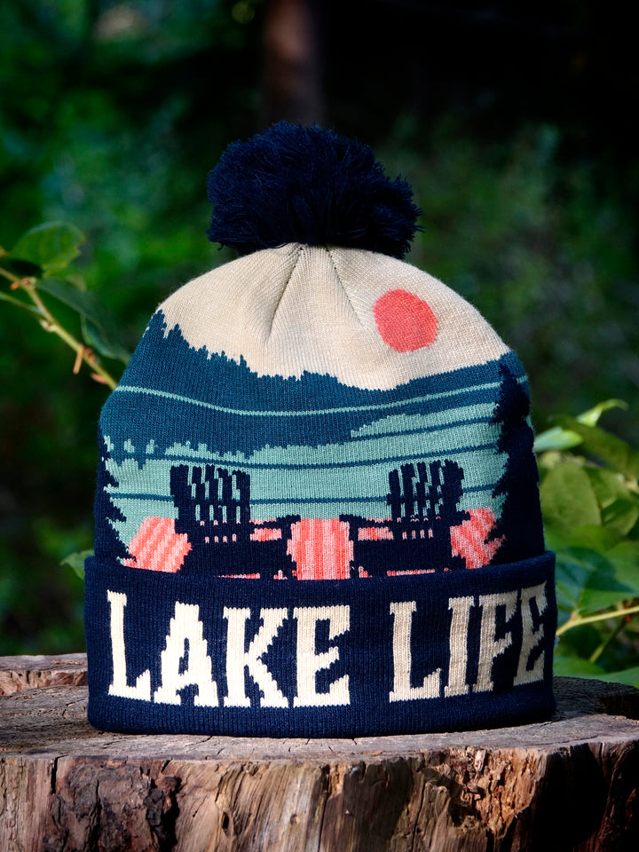 Lake Life PomPom Beanie