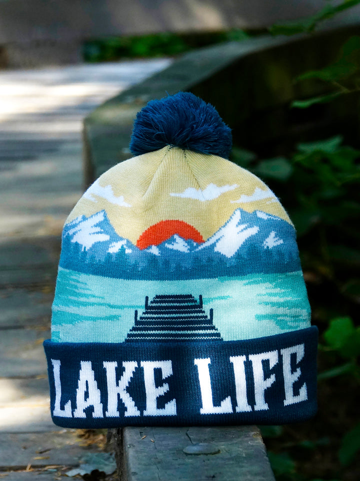 Lake Life PomPom Beanie