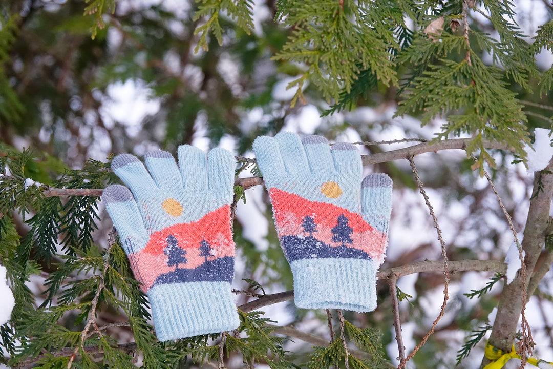 Summer Sunset Knit Gloves