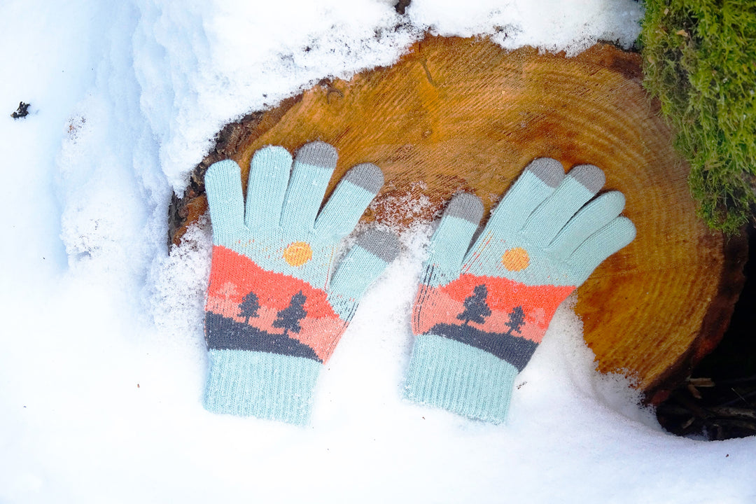 Summer Sunset Knit Gloves