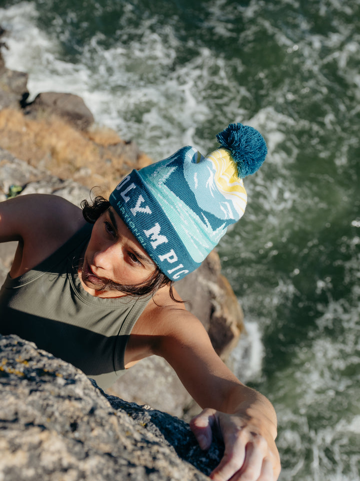 Olympic Mountain National Park PomPom Beanie