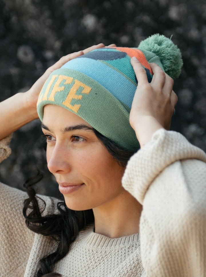 Lake Life PomPom Beanie