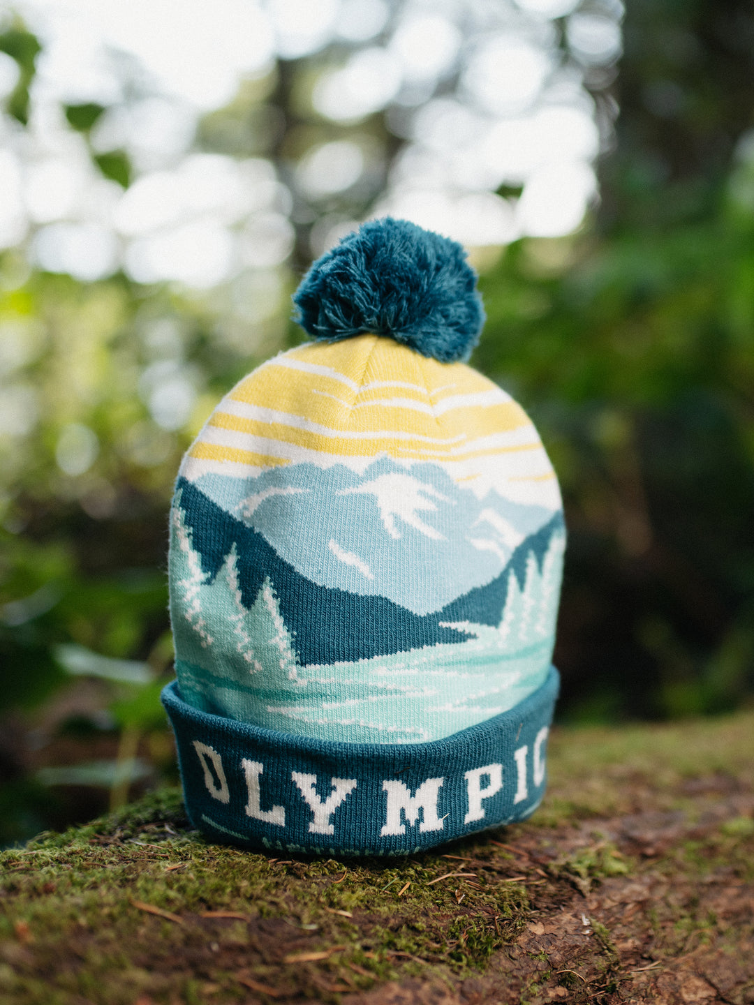 Olympic Mountain National Park PomPom Beanie