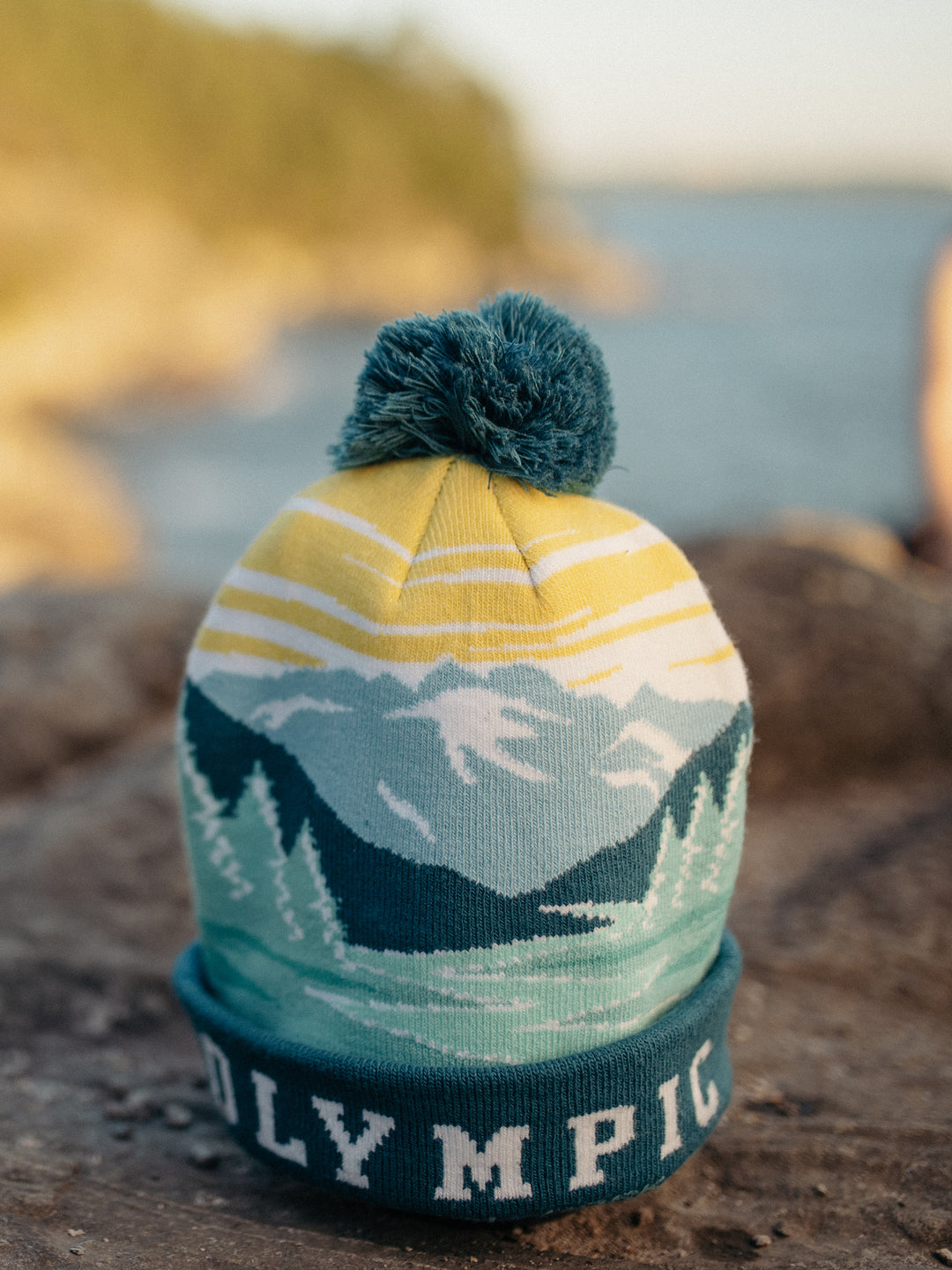 Olympic Mountain National Park PomPom Beanie