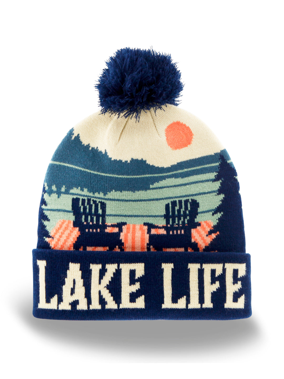 Lake Life PomPom Beanie