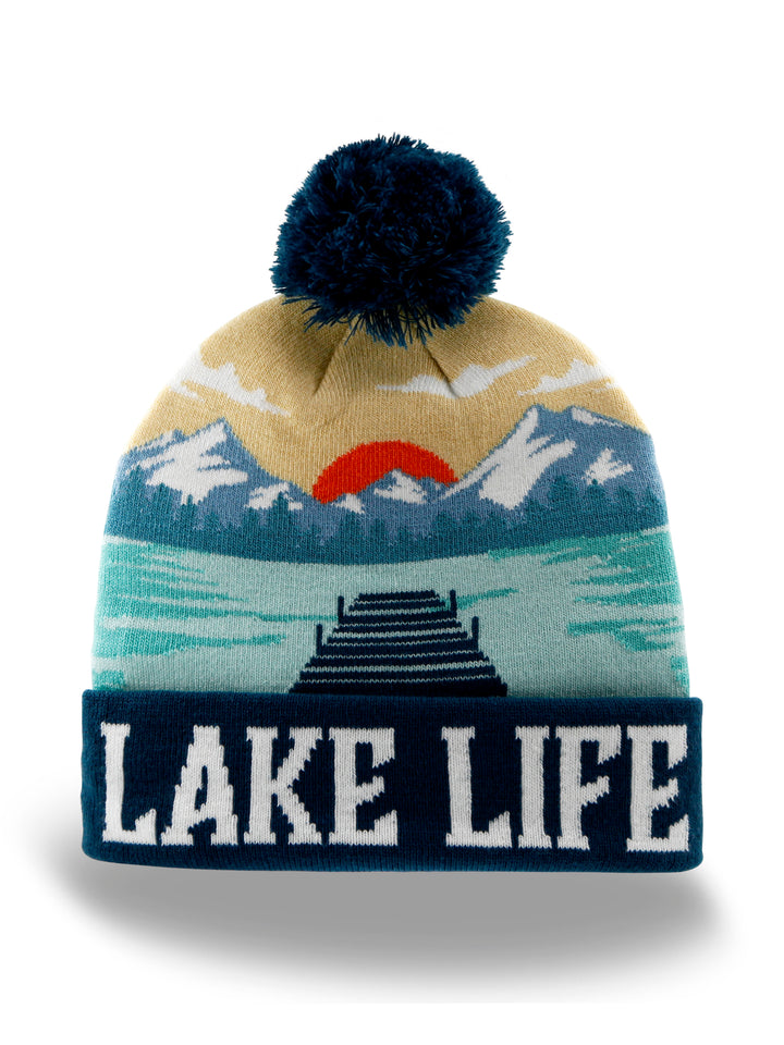 Lake Life PomPom Beanie