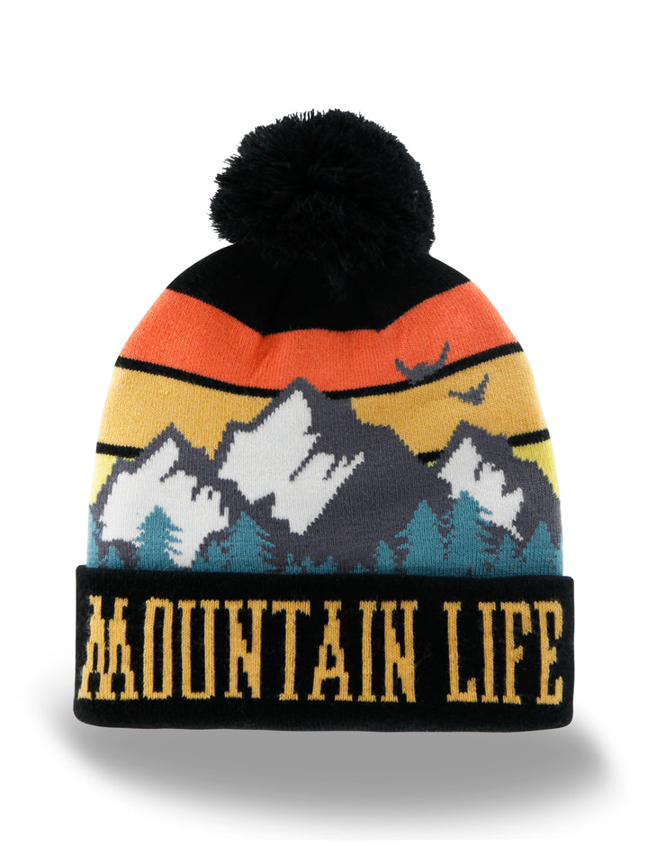 Mountain Life PomPom Beanie