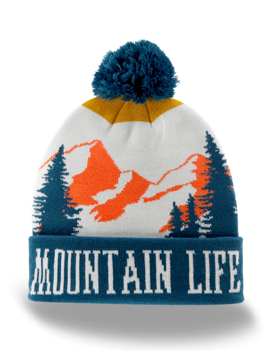 Mountain Life PomPom Beanie