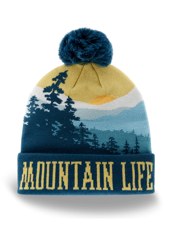 Mountain Life PomPom Beanie