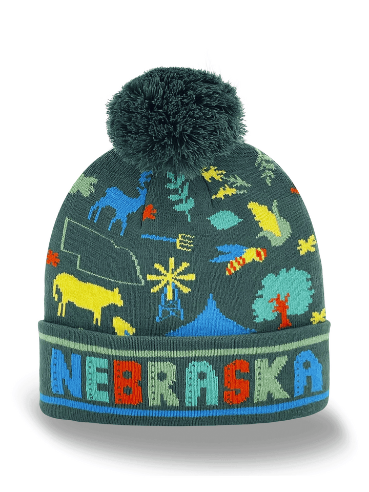 NEBRASKA STATE ICON BEANIE