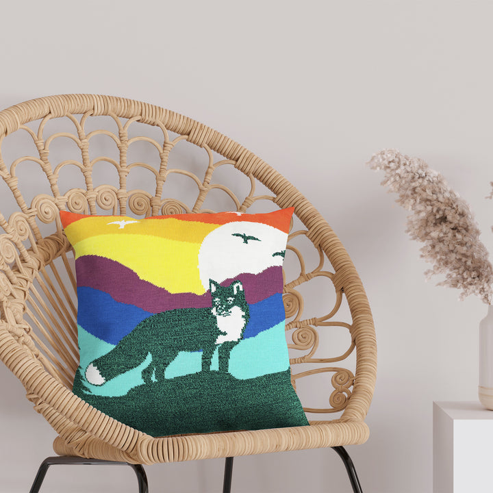 Moonlit Guardian Pillow Cover