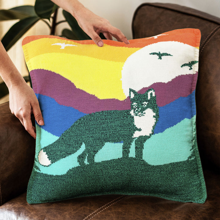 Moonlit Guardian Pillow Cover