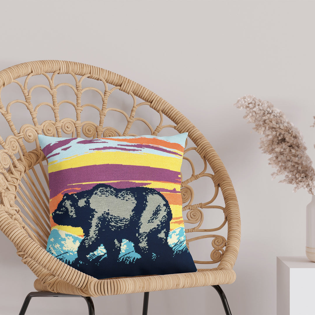 Grizzly Twilight Pillow Cover