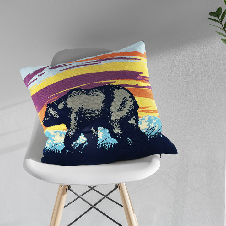 Grizzly Twilight Pillow Cover