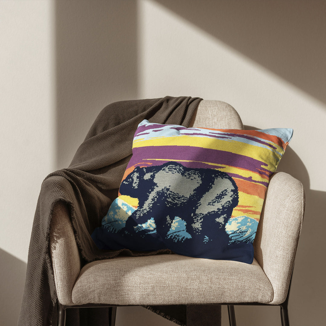 Grizzly Twilight Pillow Cover