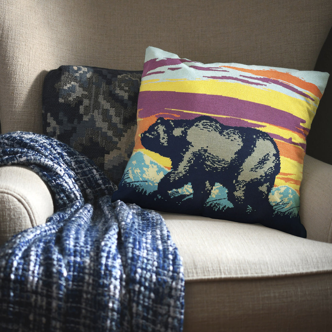 Grizzly Twilight Pillow Cover