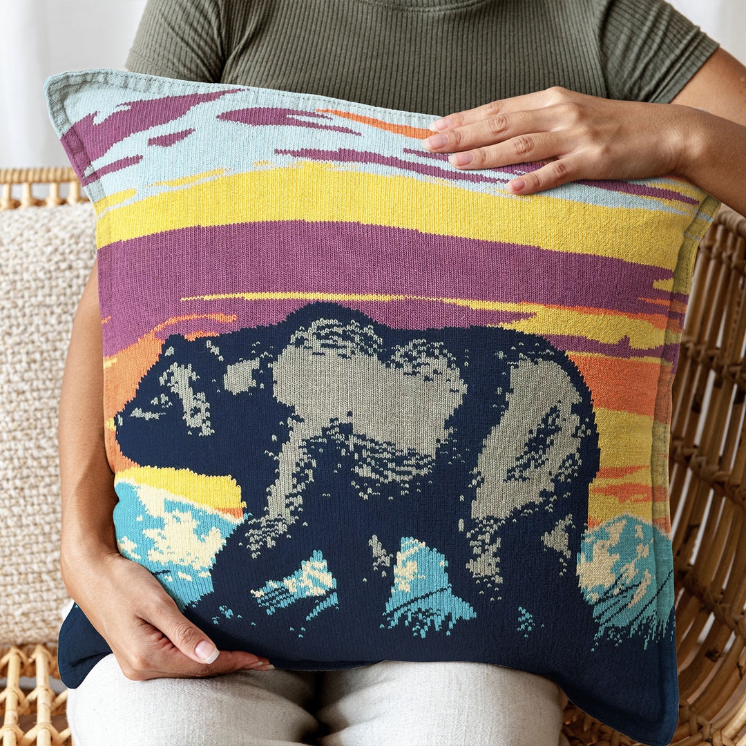 Grizzly Twilight Pillow Cover