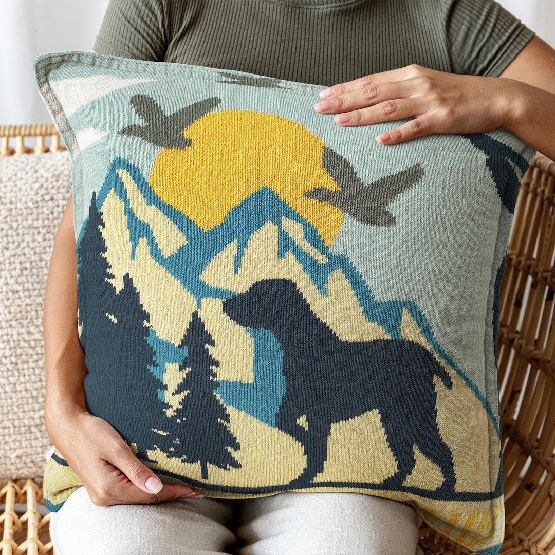 Sunset Sentinel Pillow Cover