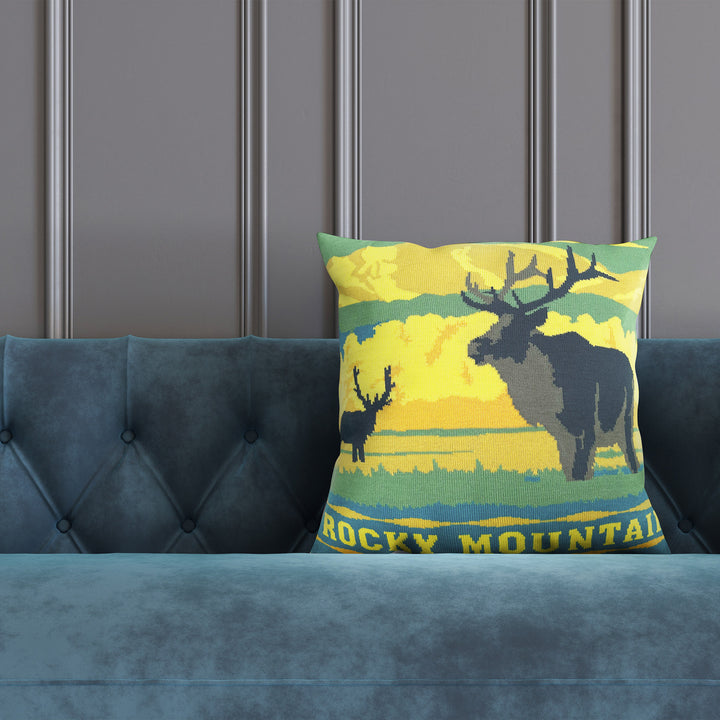 Rocky Monarch Knitted Pillow Cover