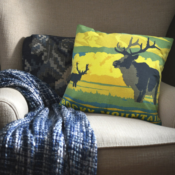 Rocky Monarch Knitted Pillow Cover