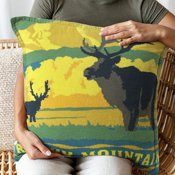 Rocky Monarch Knitted Pillow Cover