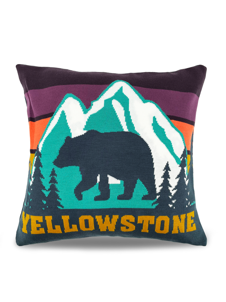 Peaks and Paws Yellow Stone Pillow Cover