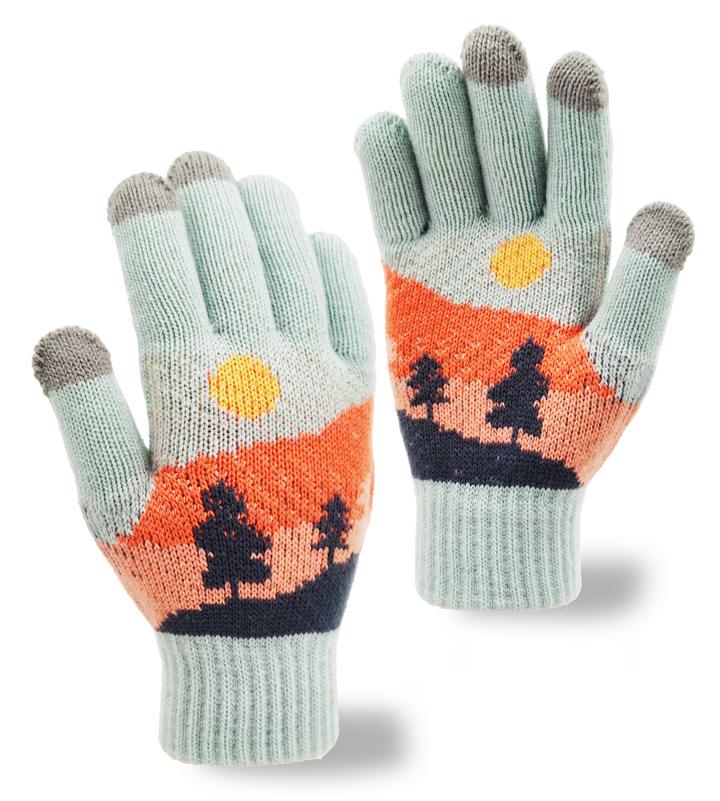 Summer Sunset Knit Gloves